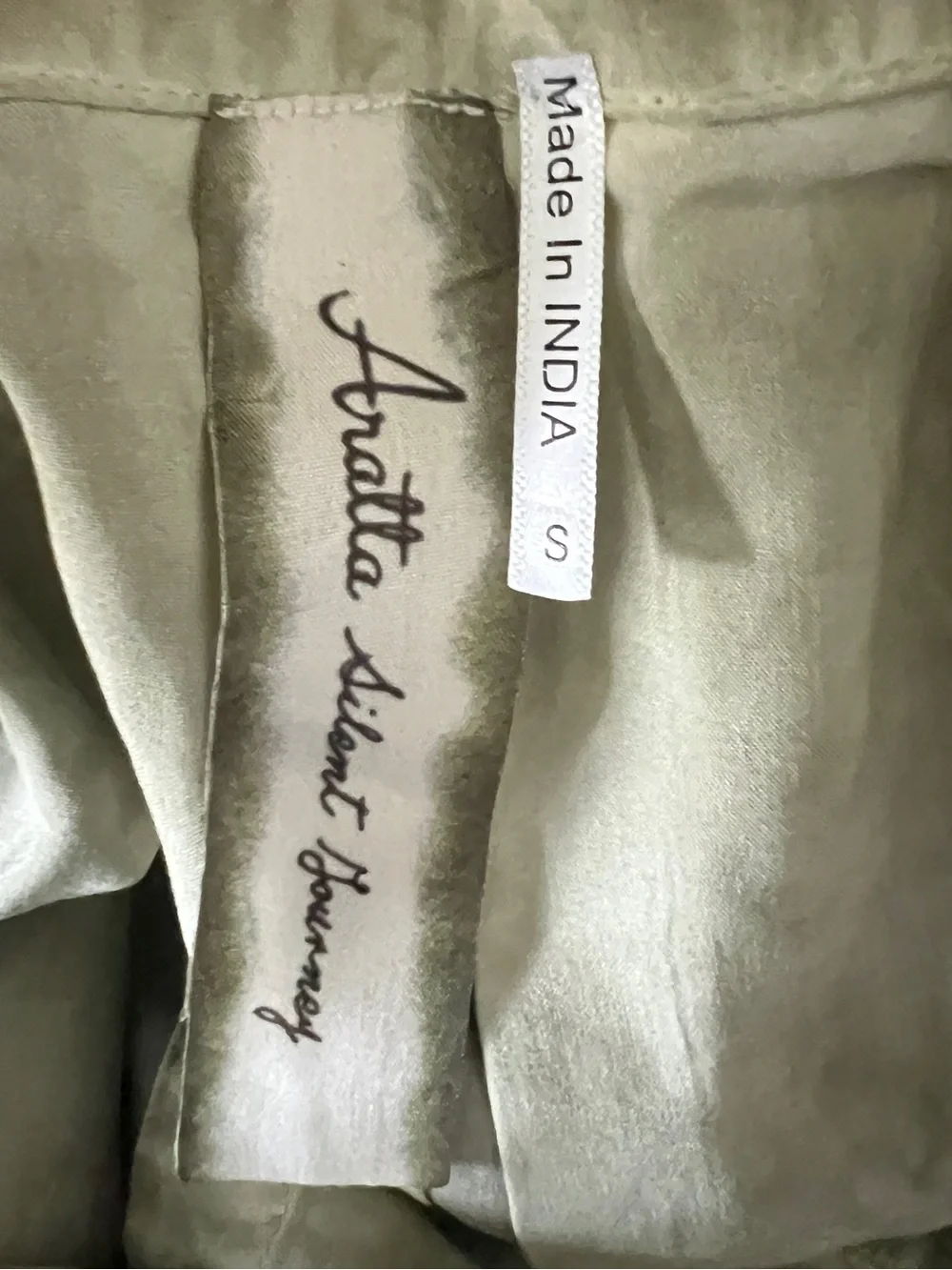 ARATTA Oversized Kate Shirt Embroidered Button Down Small Olive Distressed NWT - Picture 10 of 12